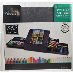 Monaco Fine Arts, 140 Piece Deluxe Set w/Markers/Pencils/Watercolors w/Easel